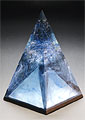 Crystal glass colored with blue cobalt