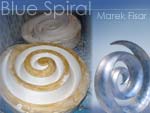 Blue Spiral - glass sculpture - creation